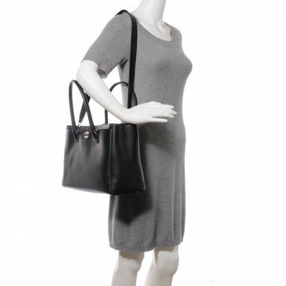 Chanel Calfskin Cerf Executive Shopper Tote Black 2 of 8