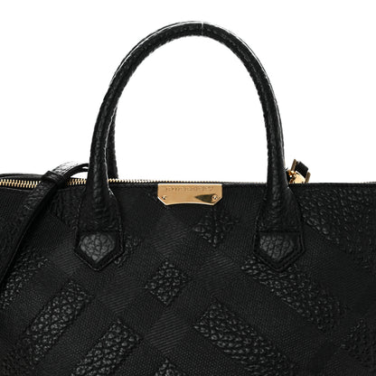 Burberry Heritage Grain Check Embossed Medium Dewsbury Tote Black 10 of 12