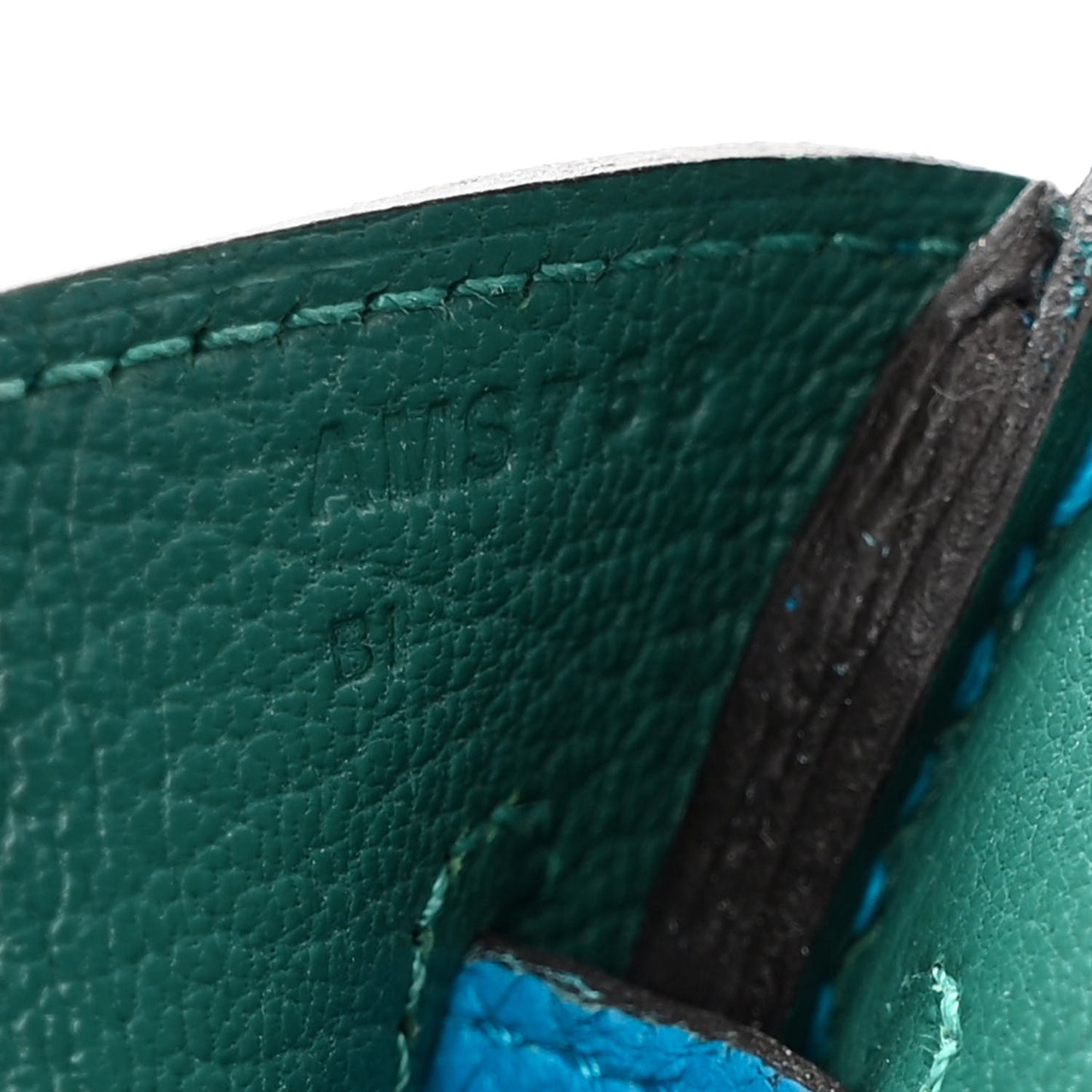 Togo Verso Birkin 30 Bleu Zanzibar Malachite