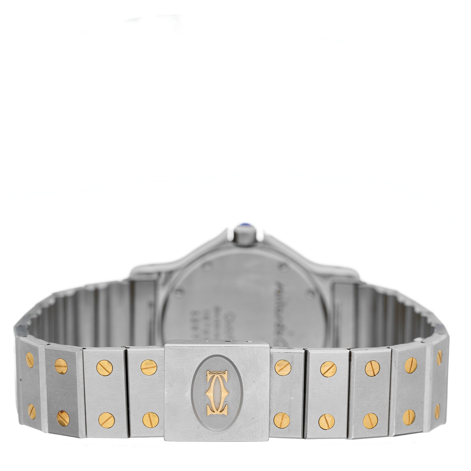 Cartier Stainless Steel 18K Yellow Gold 29mm Santos Octagon Quartz Watch 3 of 4