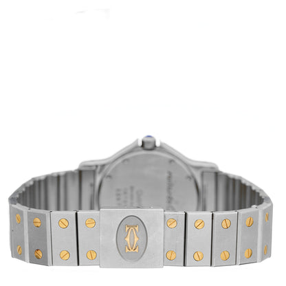 Cartier Stainless Steel 18K Yellow Gold 29mm Santos Octagon Quartz Watch 3 of 4