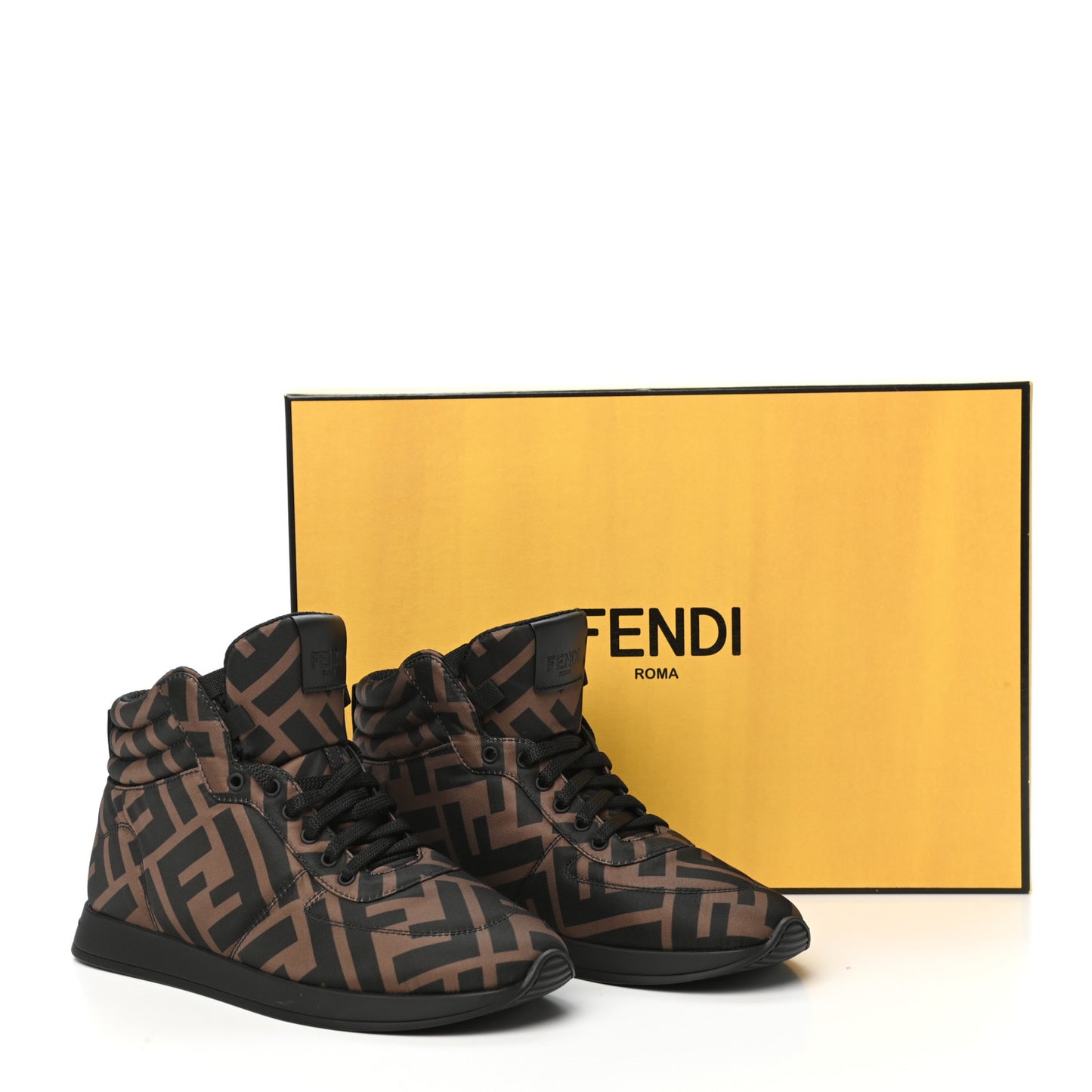 Nylon FF Reloaded High Top Sneakers 35.5 Tobacco Black