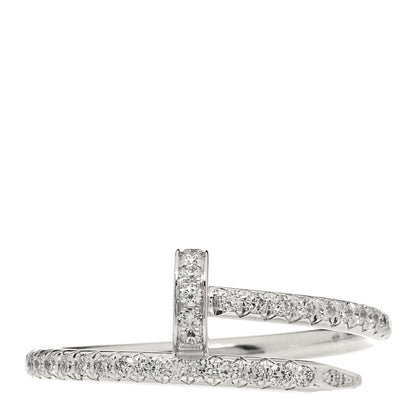 Cartier 18K White Gold Diamond Juste Un Clou Paved Ring 52 6 1 of 6