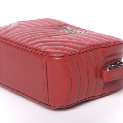 Prada Soft Calfskin Diagramme Crossbody Bag Fuoco 8 of 9