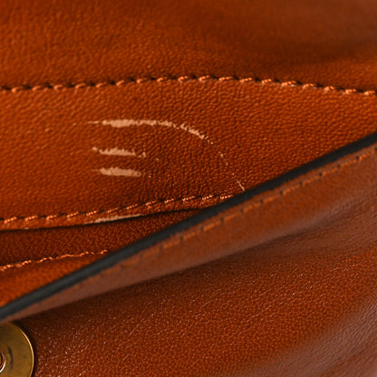 Chloe Calfskin Perforated Marcie Animation Satchel Brown 9 of 13