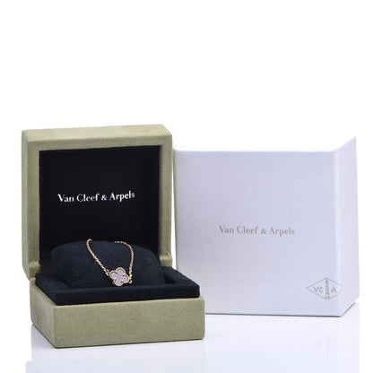 Van Cleef & Arpels 18K Rose Gold Carnelian Sweet Alhambra Bracelet 6 of 7