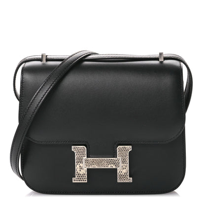 Hermes Veau Monsieur Lizard Constance 18 Black Ombre 1 of 11