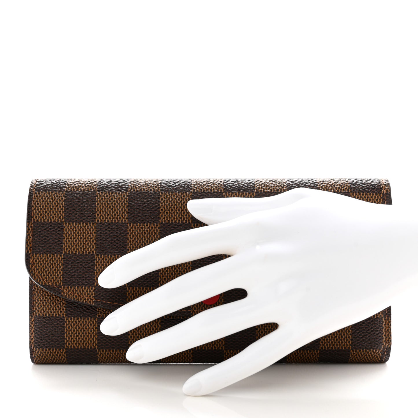 Damier Ebene Emilie Wallet Red