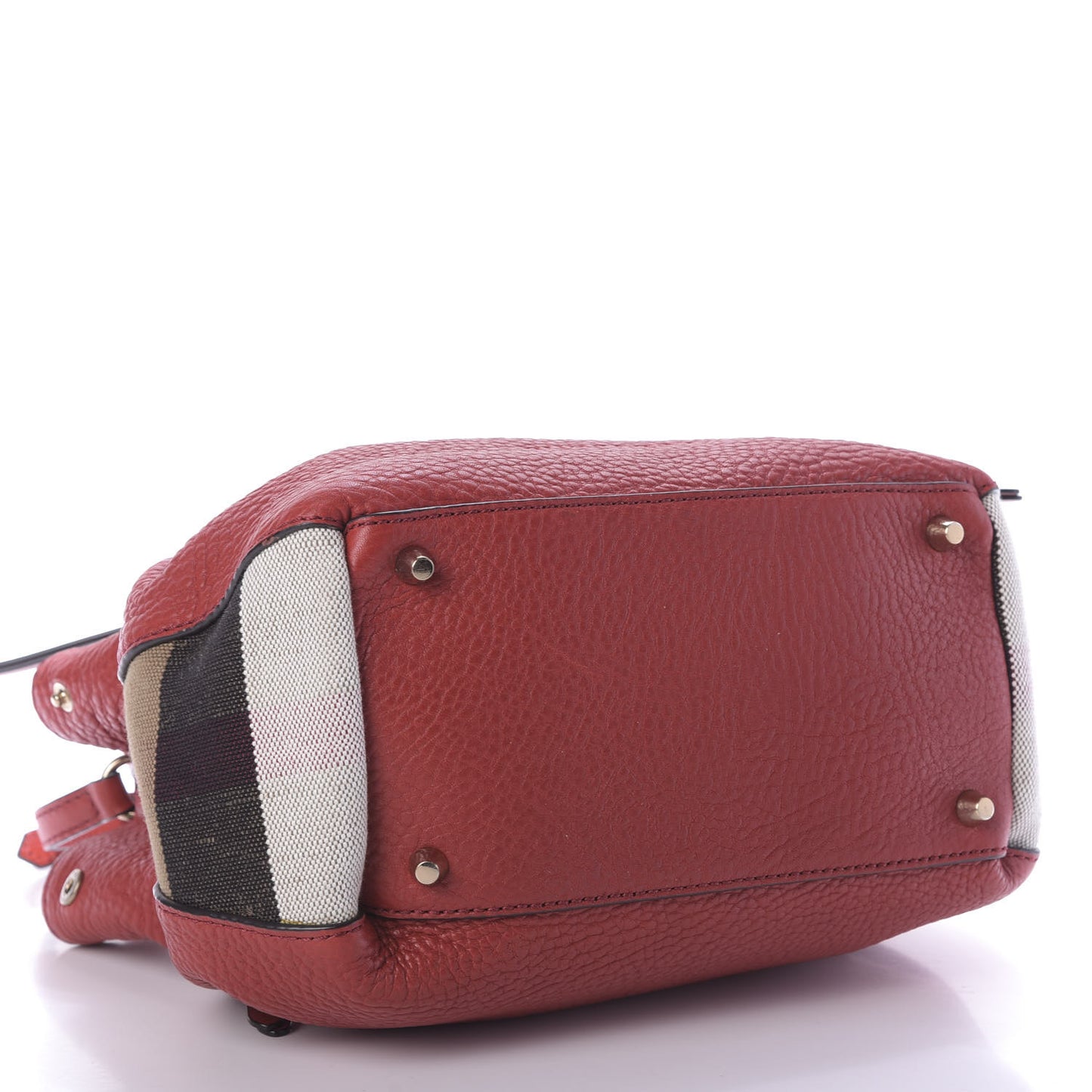 Grainy Calfskin House Check Small Maidstone Red