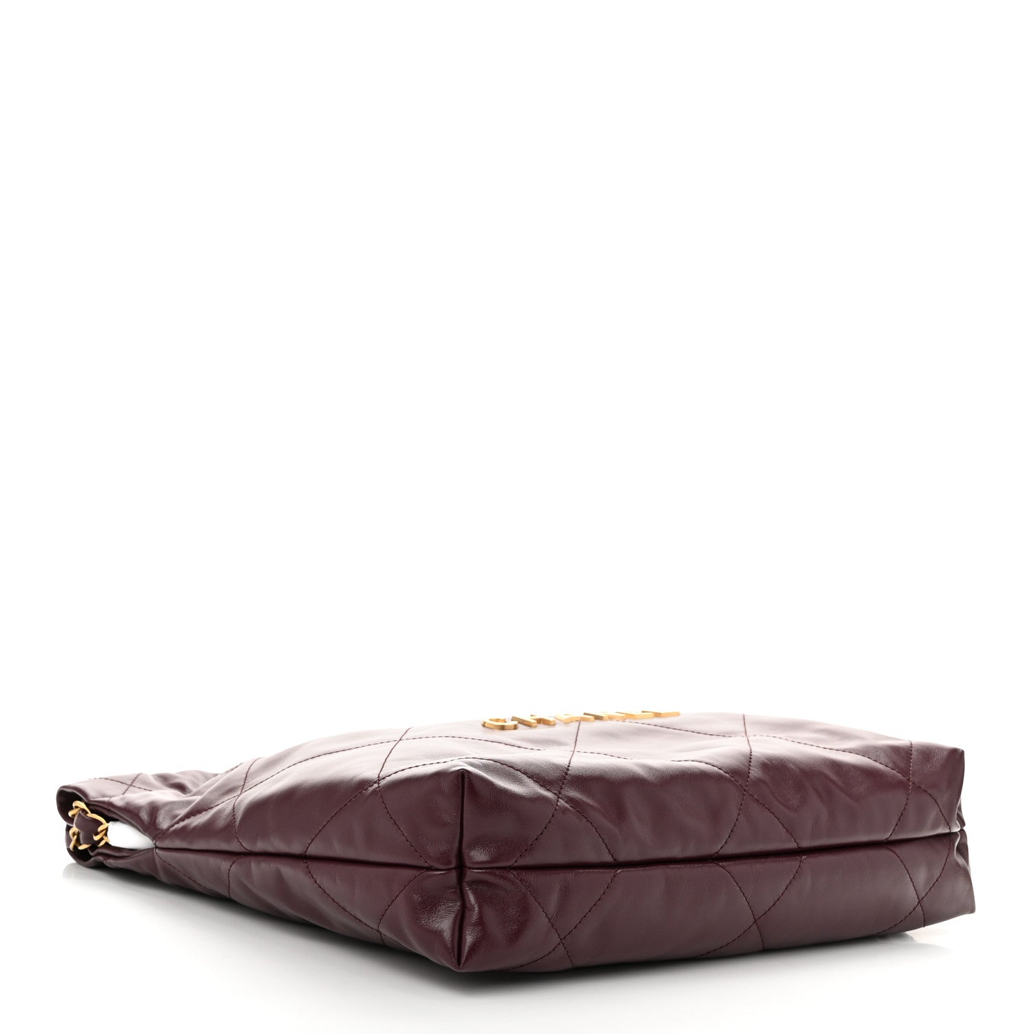 Chanel Shiny Calfskin Quilted Small Chanel 22 Dark Burgundy 5 of 12