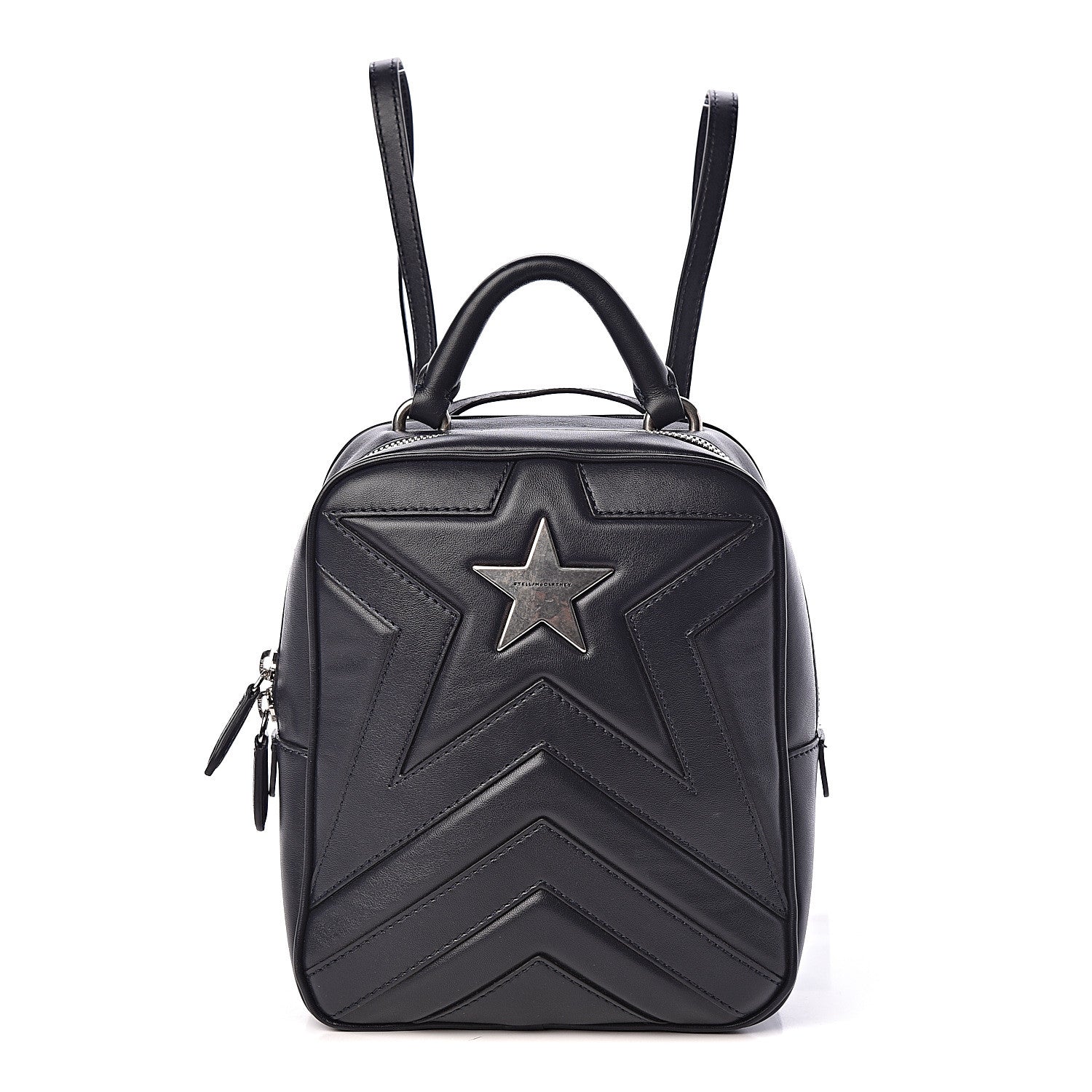 Stella McCartney Eco Alter Nappa Quilted Star Small Backpack Dark Blue 1 of 9