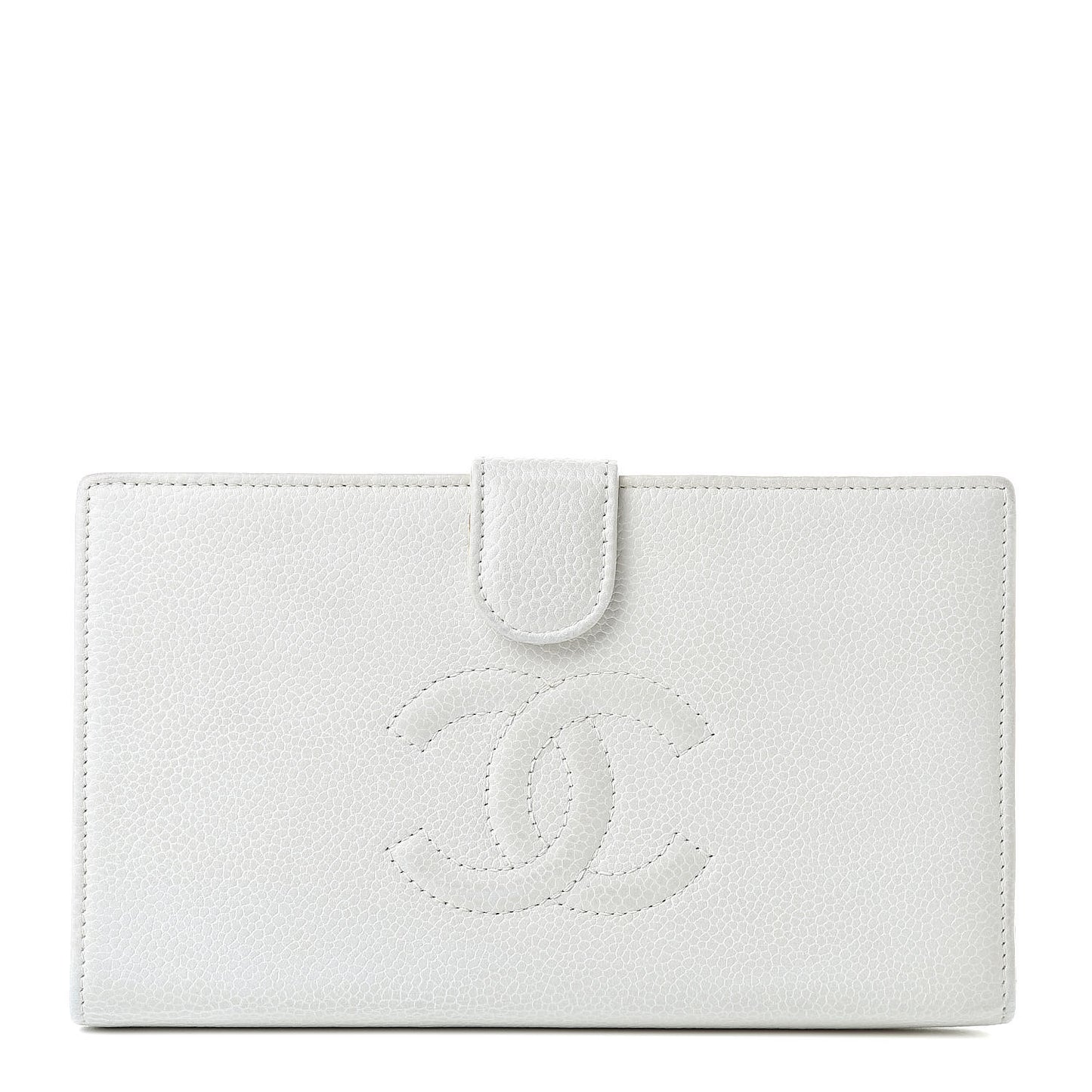 Caviar Timeless CC French Wallet White
