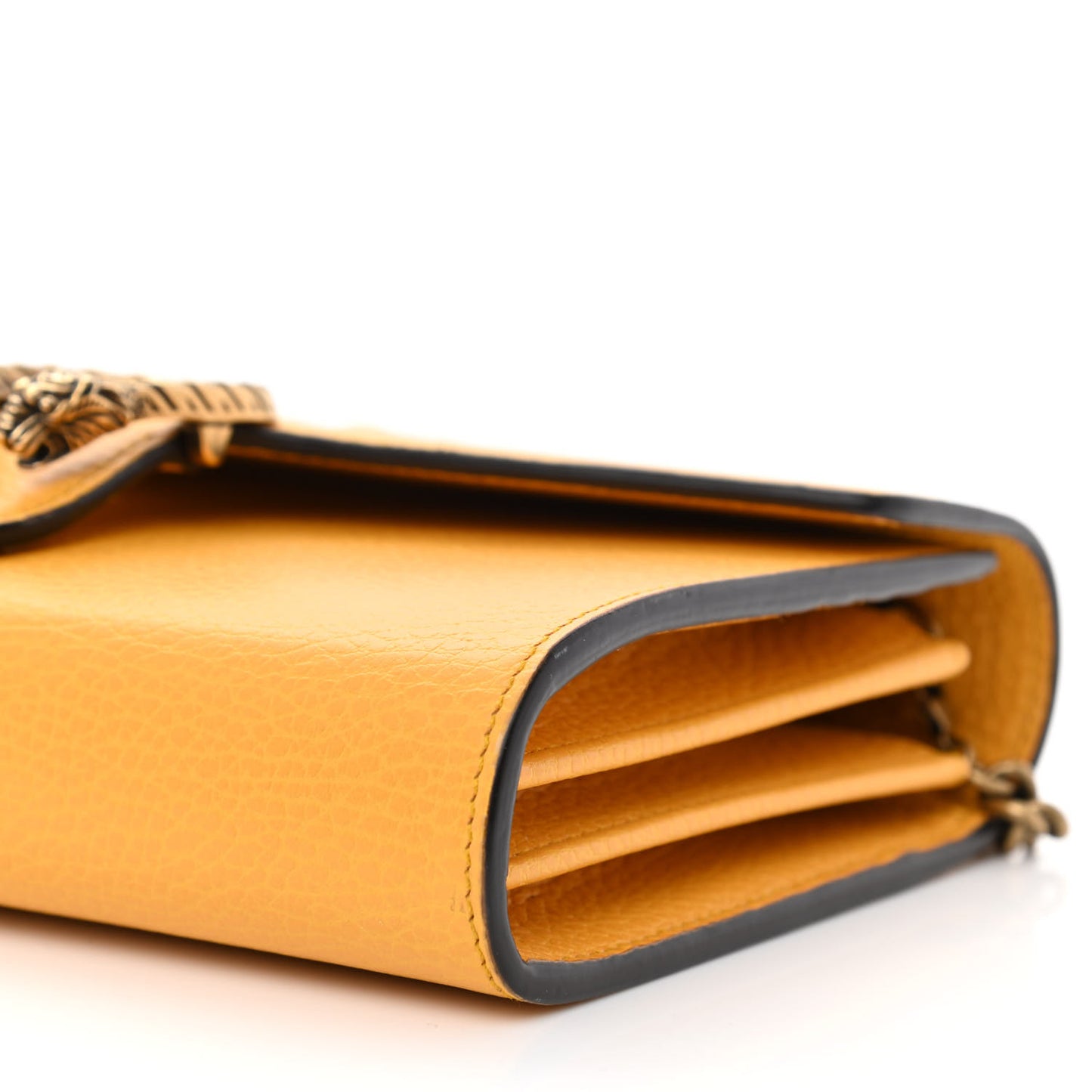 Calfskin Garden Dionysus Chain Wallet Yellow