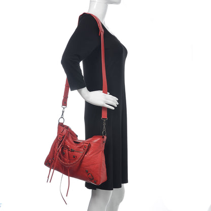 Balenciaga Agneau Classic Hardware Town Rouge Coquelicot 2 of 9