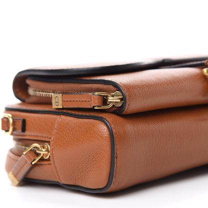 Christian Dior Goatskin Double Saddle Pouch Tan 6 of 10