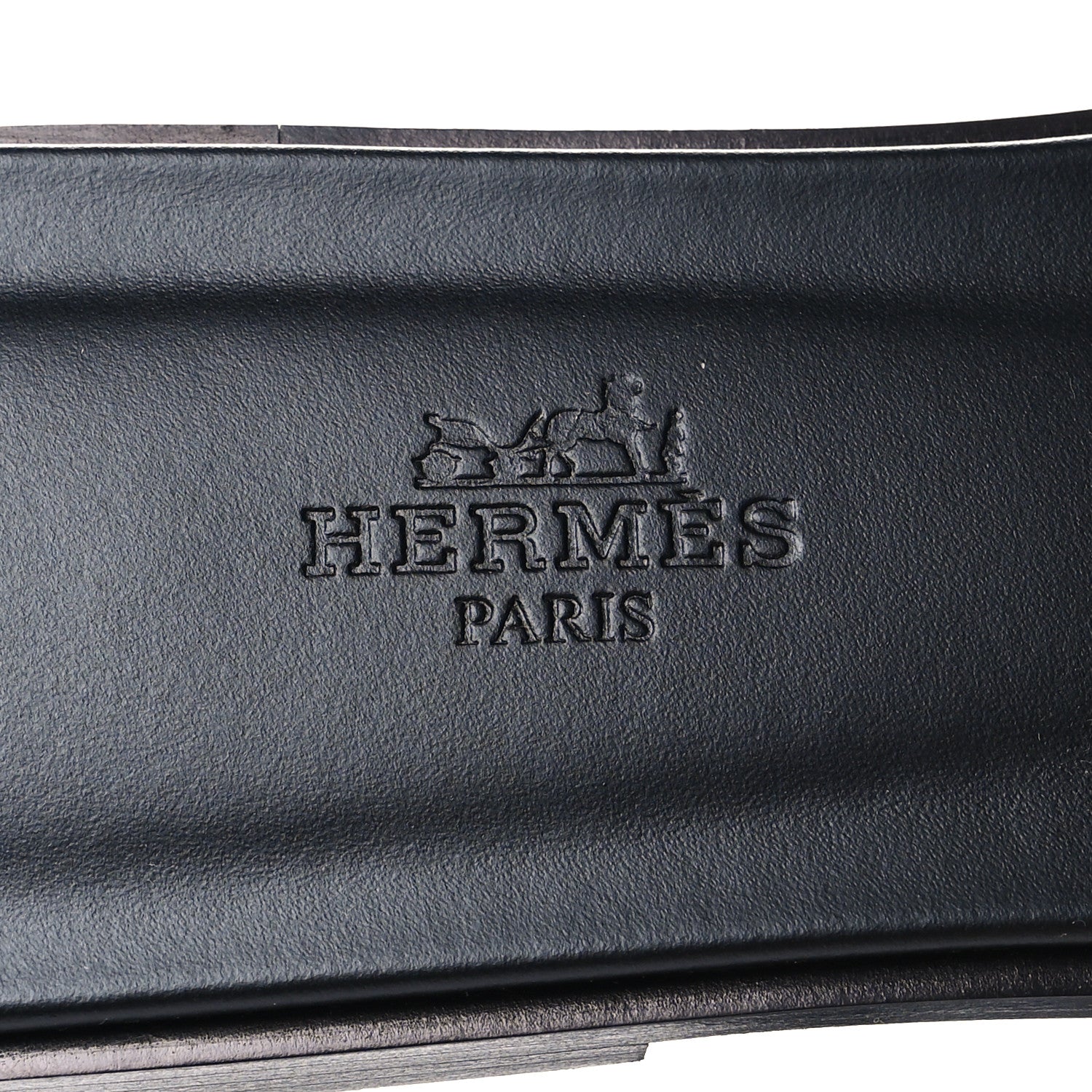 Hermes Box Calfskin Oran Sandals 38 Black 8 of 9