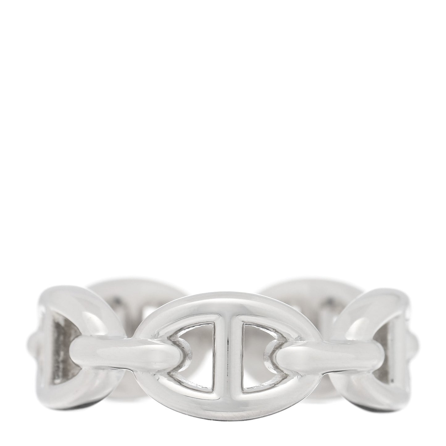 Sterling Silver PM Chaine d'Ancre Enchainee Band Ring 52 6