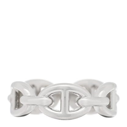 Hermes Sterling Silver PM Chaine d'Ancre Enchainee Band Ring 52 6 1 of 4