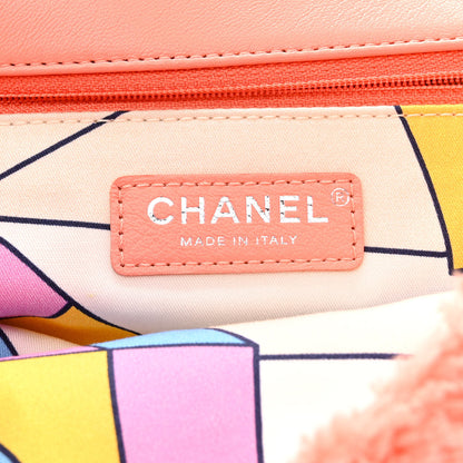Chanel Terry Cotton Quilted Coco Beach Single Flap Pink 6 of 11