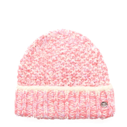Chanel Cashmere Silk CC Beanie Hat M Pink White Lilac 1 of 5
