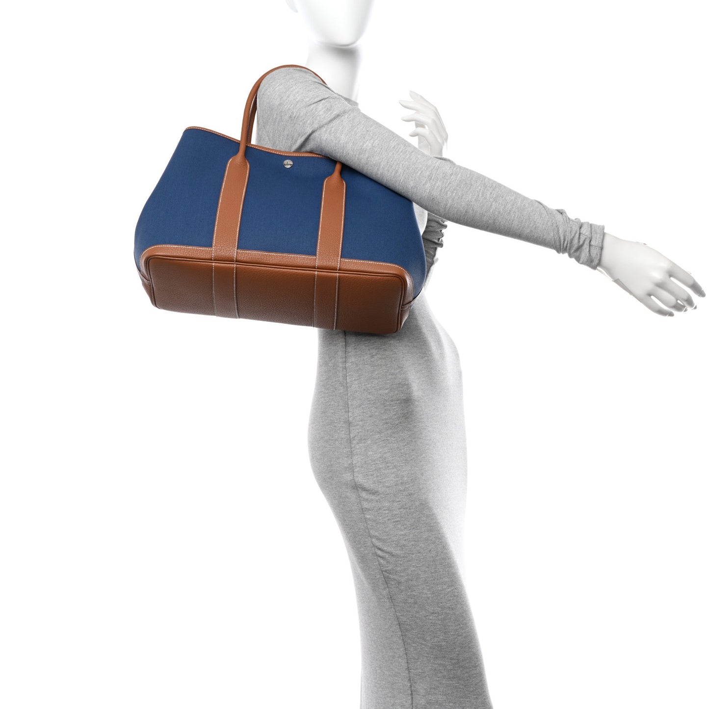 Toile Militaire Vache Country Garden Party Tote 36 MM Bleu France Gold