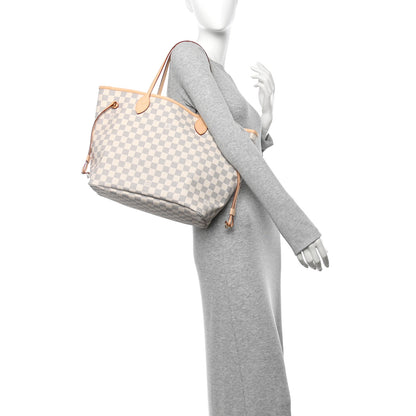 Louis Vuitton Damier Azur Neo Neverfull MM Rose Ballerine 2 of 11