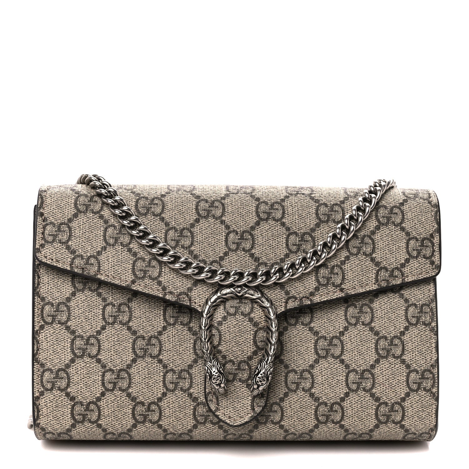 Gucci GG Supreme Monogram Mini Dionysus Chain Wallet Beige Taupe 1 of 11