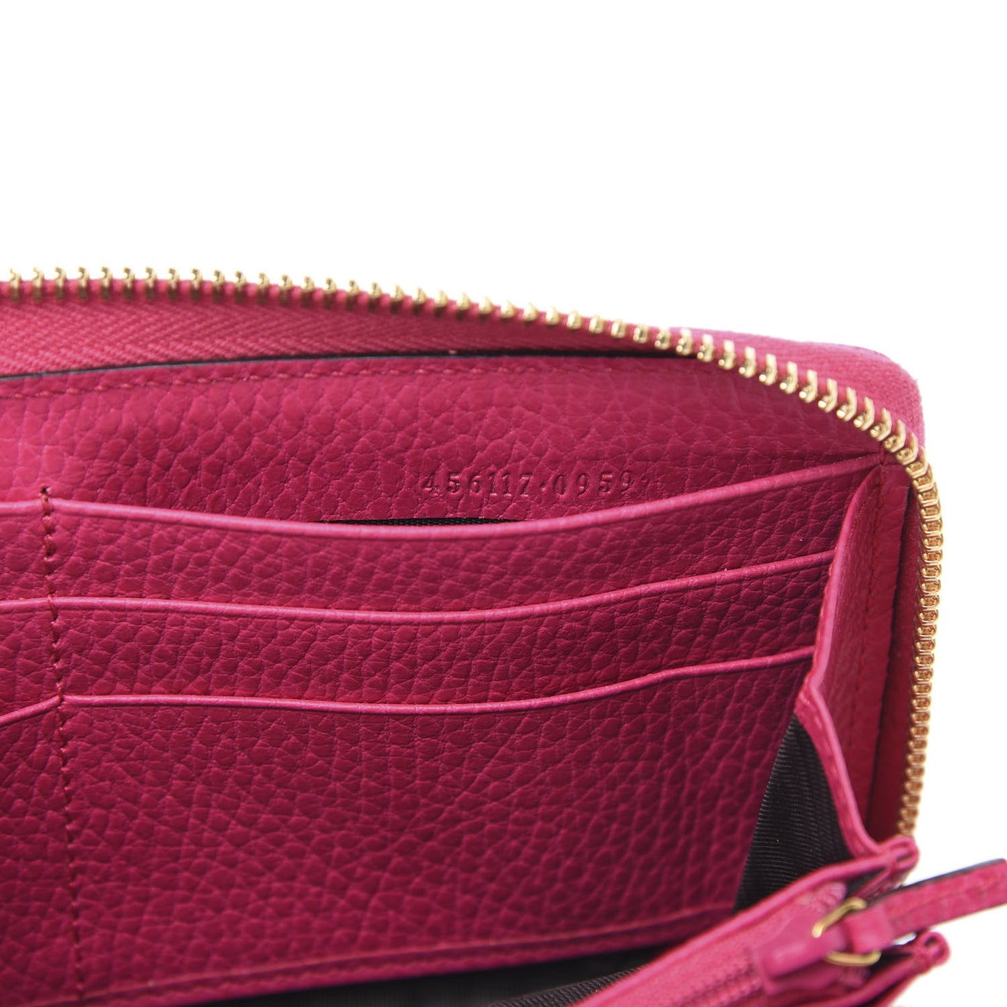 Dollar Calfskin GG Marmont Zip Around Wallet Box Pink