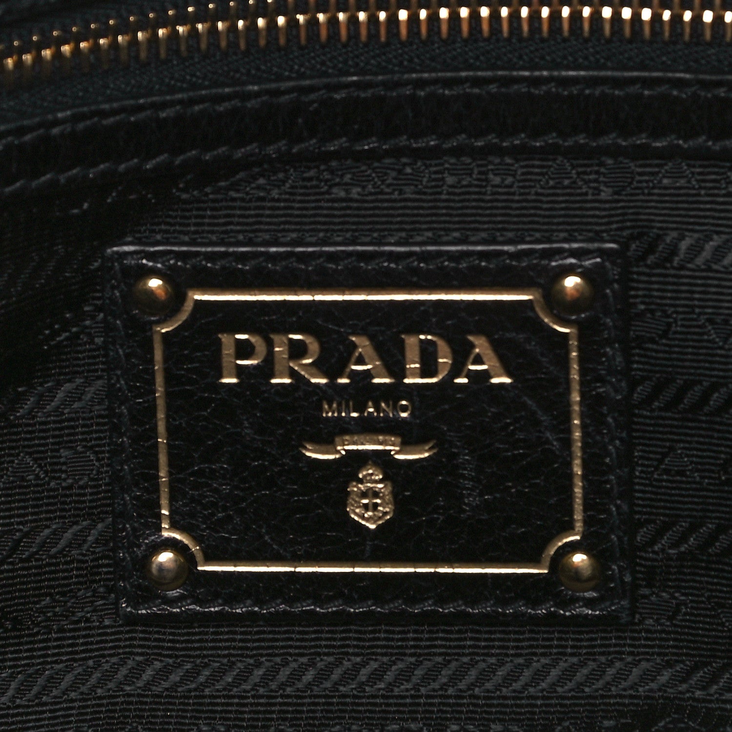 Prada Glace Calf Tote Black 5 of 8