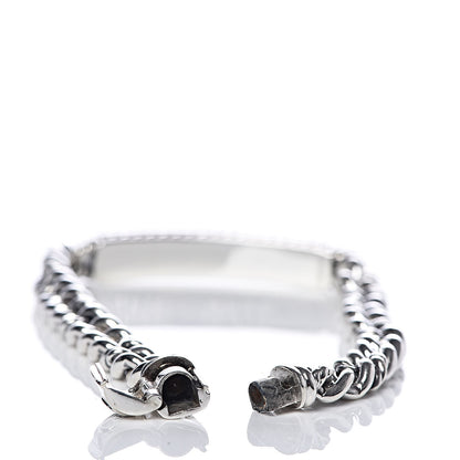 David Yurman Sterling Silver Pave Pink Sapphire 6mm Petite ID Bracelet 5 of 6