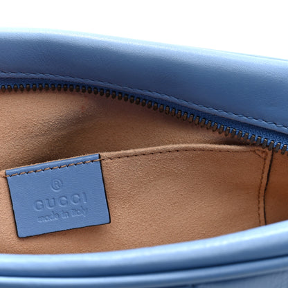 Gucci Calfskin Matelasse Small GG Marmont Chain Shoulder Bag Clear Sky Blue 6 of 11