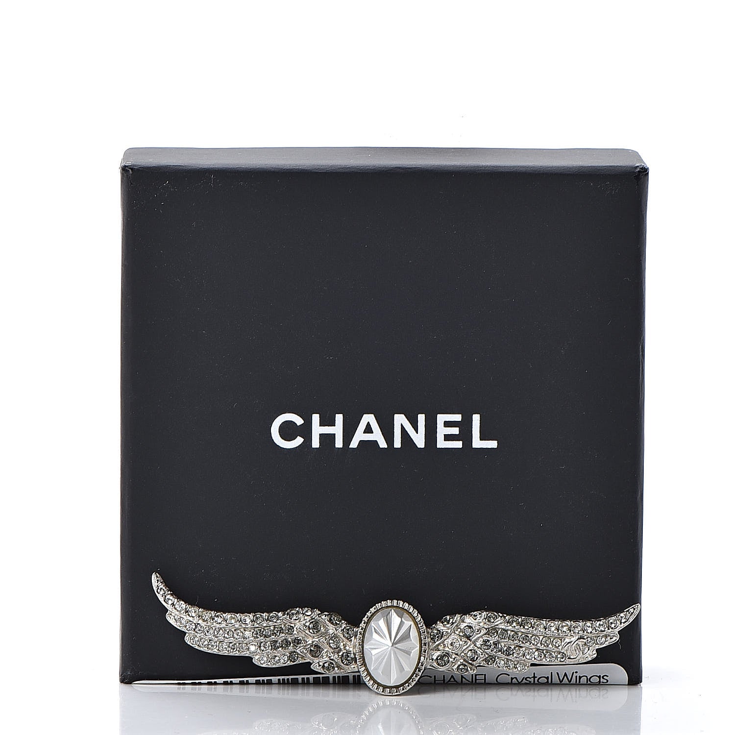 Chanel Crystal Wings Brooch Silver 5 of 5