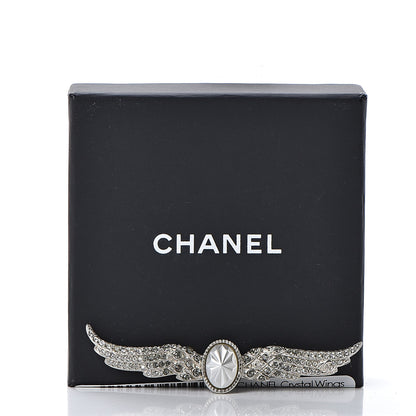Chanel Crystal Wings Brooch Silver 5 of 5