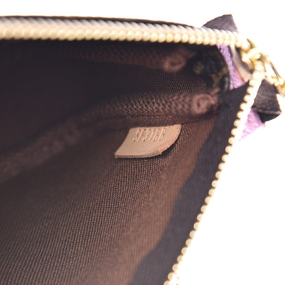 Louis Vuitton Monogram 2016 Christmas Animation Mini Pochette Accessories Rose Ballerine 6 of 7