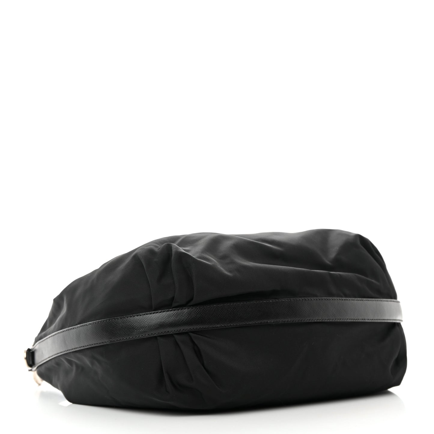 Tessuto Nylon Saffiano Sacca Shoulder Bag Black