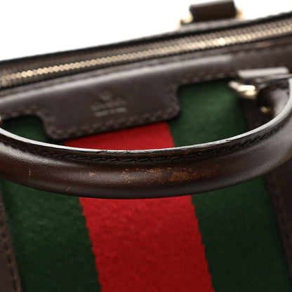 Gucci Monogram Vintage Web Medium Boston Dark Brown 9 of 14