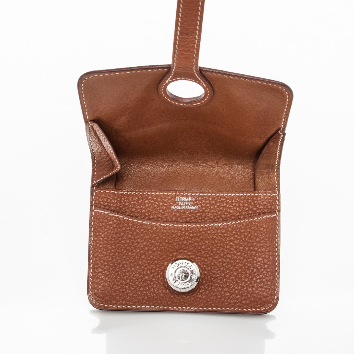 Togo Dogon Card Case Key Holder Gold