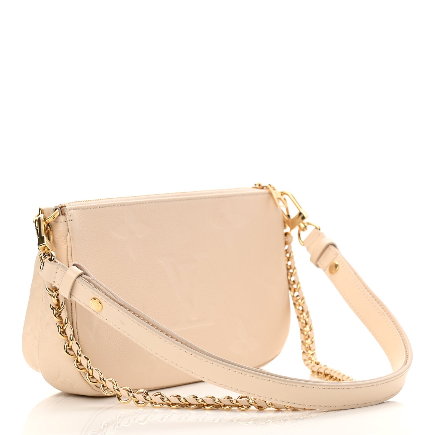 Louis Vuitton Empreinte Monogram Giant Multi Pochette Accessories Cream 3 of 18