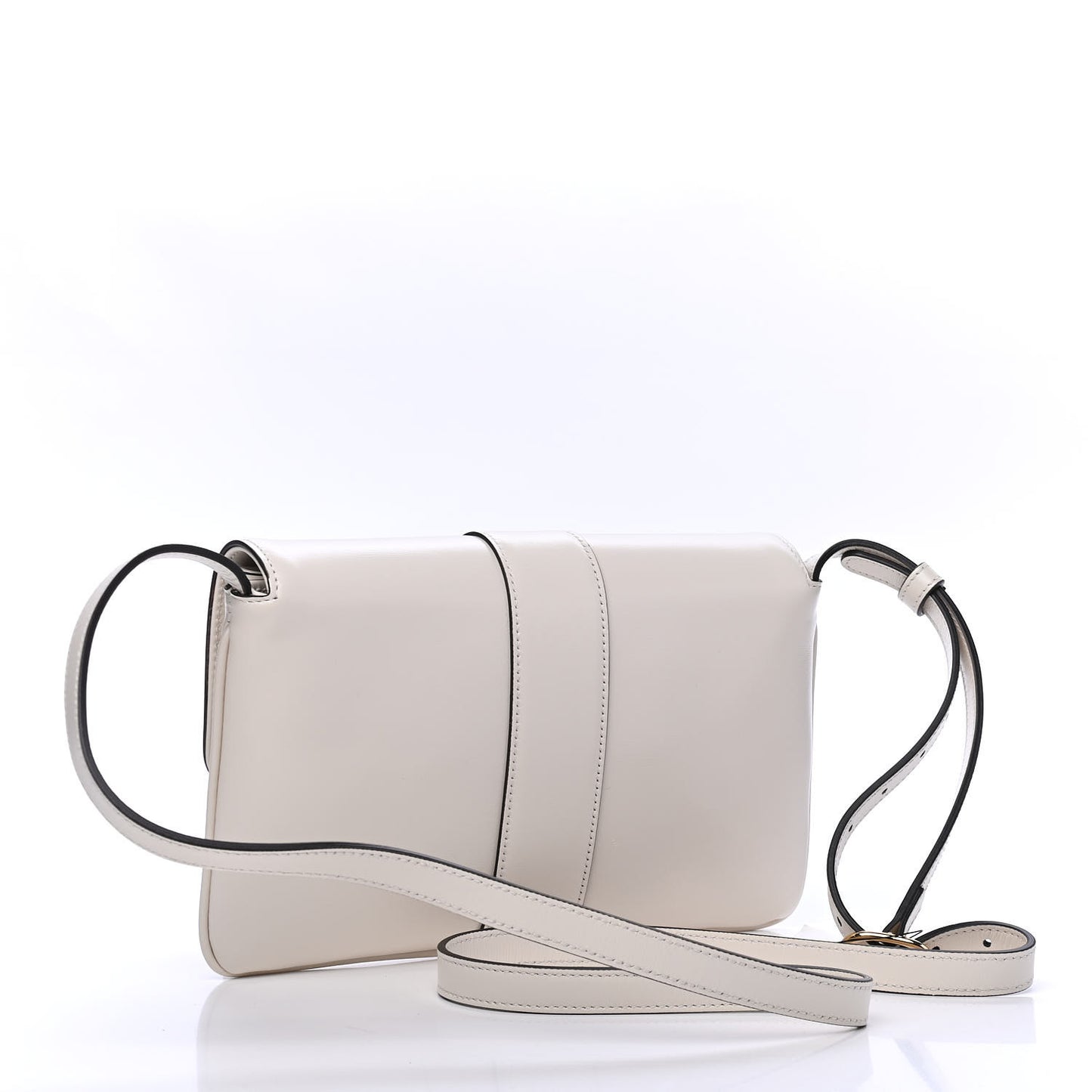 Calfskin Small Arli Flap Shoulder Bag Mystic White