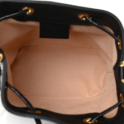 Gucci Suede Patent Web Mini Ophidia Bucket Bag Black 4 of 10