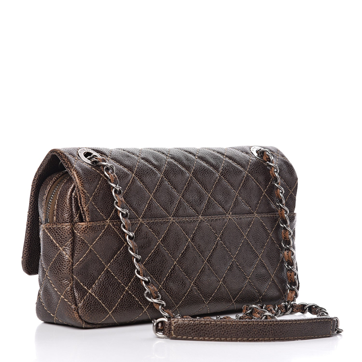Chanel Iridescent Caviar Quilted Small Chic Flap Brown 3 of 10
