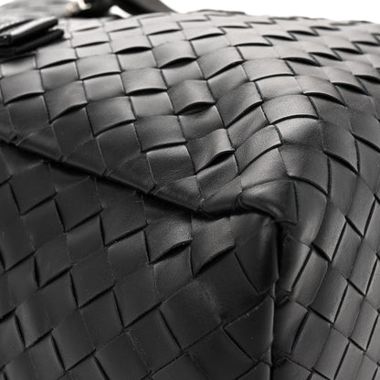 Bottega Veneta Calfskin Intrecciato Flap Backpack Black 11 of 13