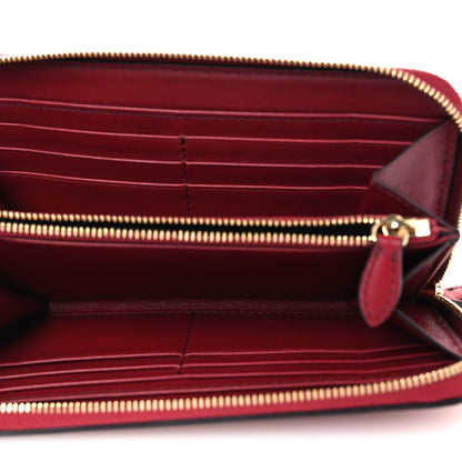 Burberry Grainy Calfskin House Check Elmore Zip Around Wallet Russet Red 5 of 7