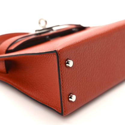 Hermes Chevre Mysore Mini Kelly Sellier 20 Cuivre Rose Mexico 9 of 14