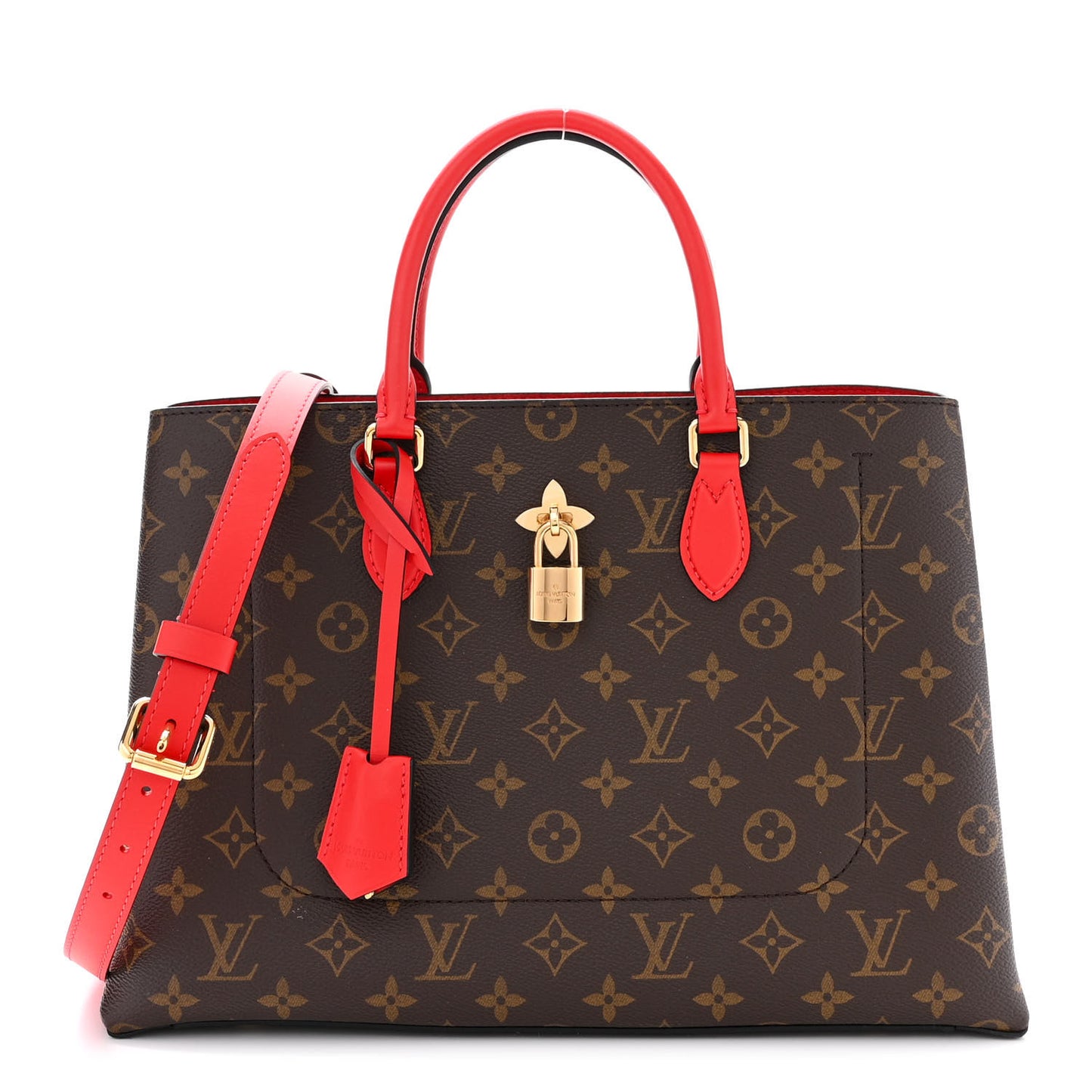 Monogram Flower Tote Coquelicot