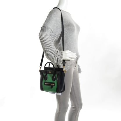 Celine Smooth Calfskin Nano Tri-Color Luggage Grass 2 of 8