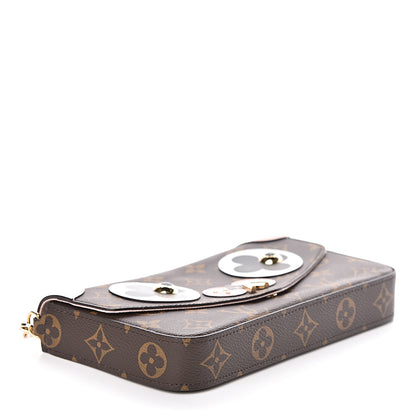 Louis Vuitton Monogram Valentine Dog Pochette Felicie Chain Wallet 5 of 11