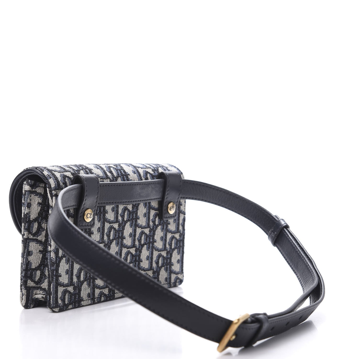 Christian Dior Oblique Saddle Belt Bag Blue 3 of 11