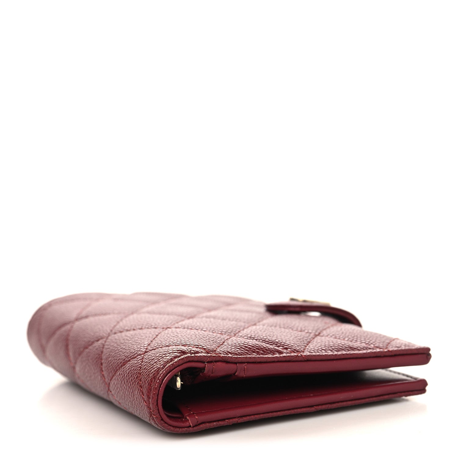 Chanel Caviar Quilted Passport Holder Burgundy 4 of 8