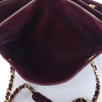 Chanel Calfskin Quilted Tote Burgundy 8 of 13